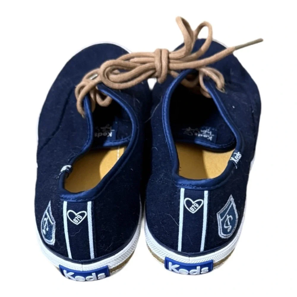 Keds Taylor Swift Navy Slip On Wool Canvas Sneakers Size 7.5 Limited Release
